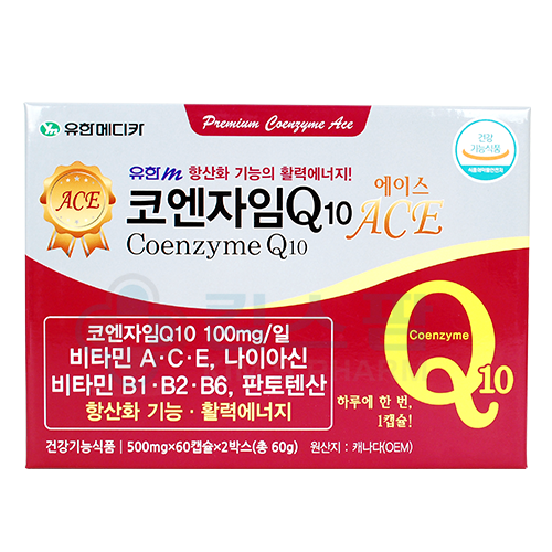 [유한메디카] 유한m 코엔자임큐텐 Coenzyme Q10_60캡슐x2상자 (2개월분)